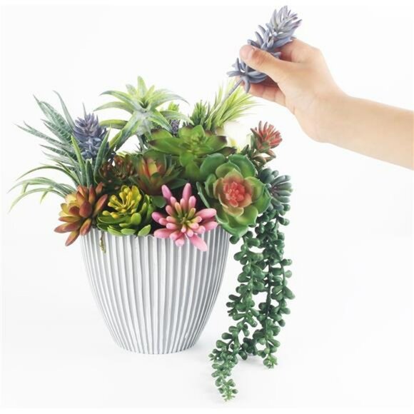 Set of 25 artificial succulent plants faux unpotted greenery for home garden dec - Picture 5 of 7